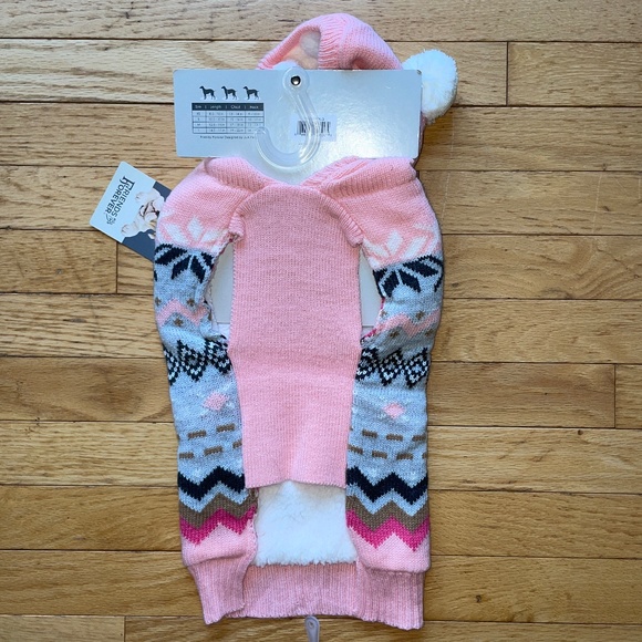 Brand New Friends Forever Hooded Dog Sweater - Picture 2 of 5